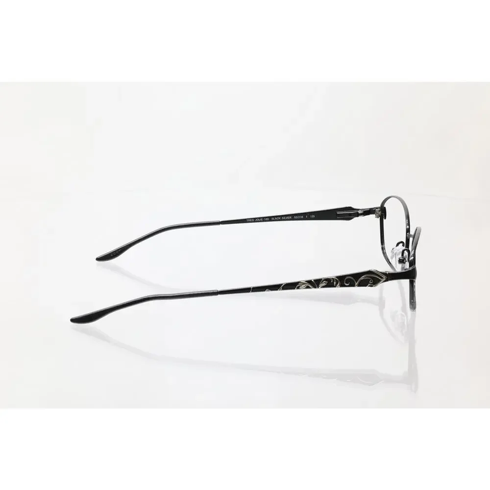 Tres Jolie 149 53-16-135mm BLACK SILVER Eyeglass FRAMES ONLY - GOOD CONDITION
